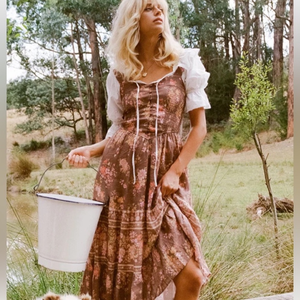 Spell Meadowland Linen Maxi Dress